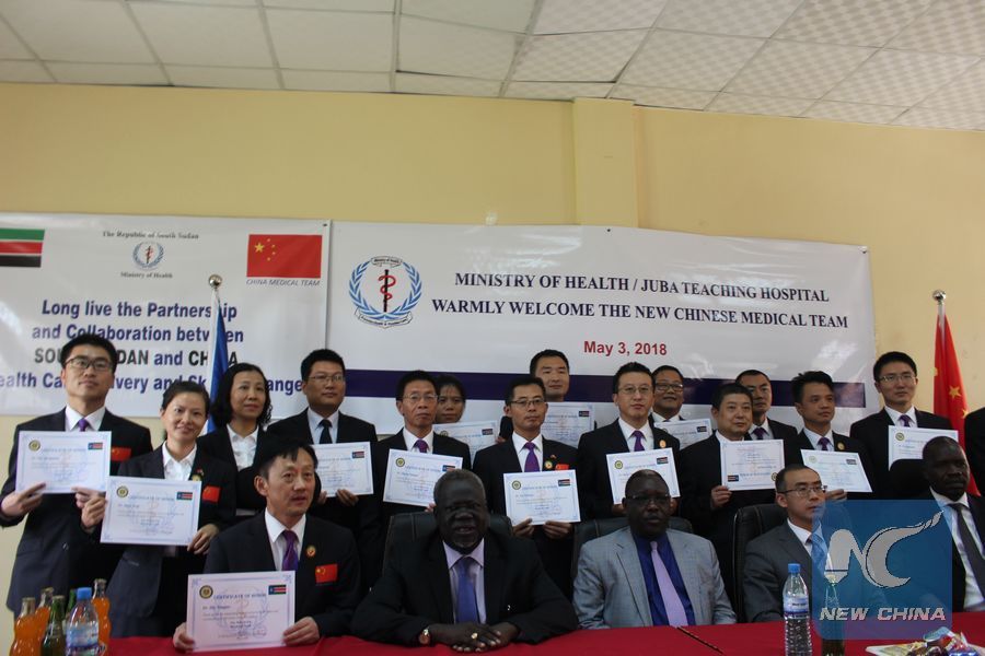 Fifteen Chinese doctors in Juba to assist local staffs