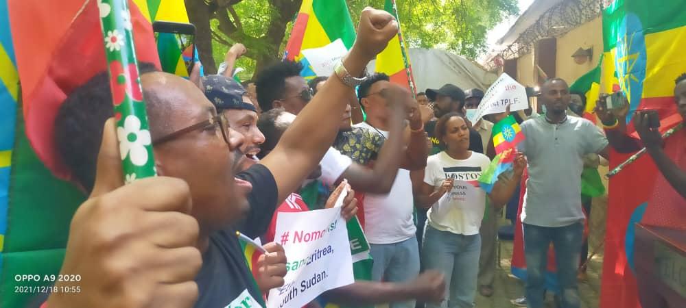 Ethiopian, Eritrean nationals in Juba protest against foreign interference