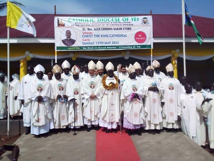 New Yei Catholic Diocese Bishop calls for team work among clerics