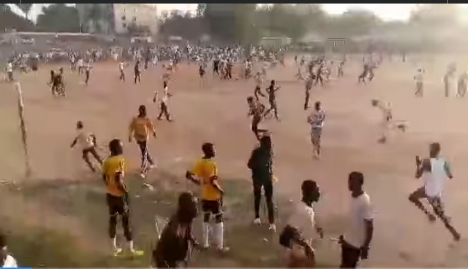 Chaotic scene as football tournament for peace turns violent