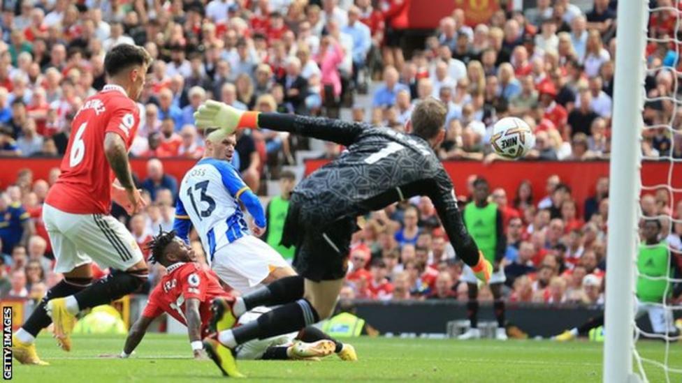 Brighton beats Manchester United by 2-1 at Old Trafford
