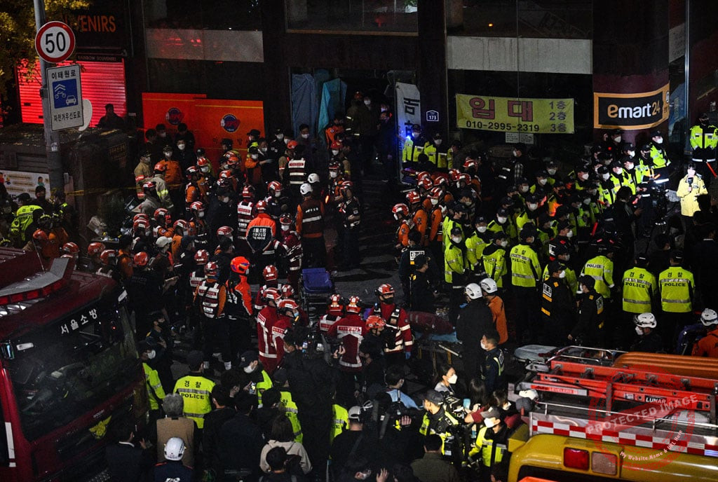 Scenes of horror as over 150 killed in South Korea Halloween stampede