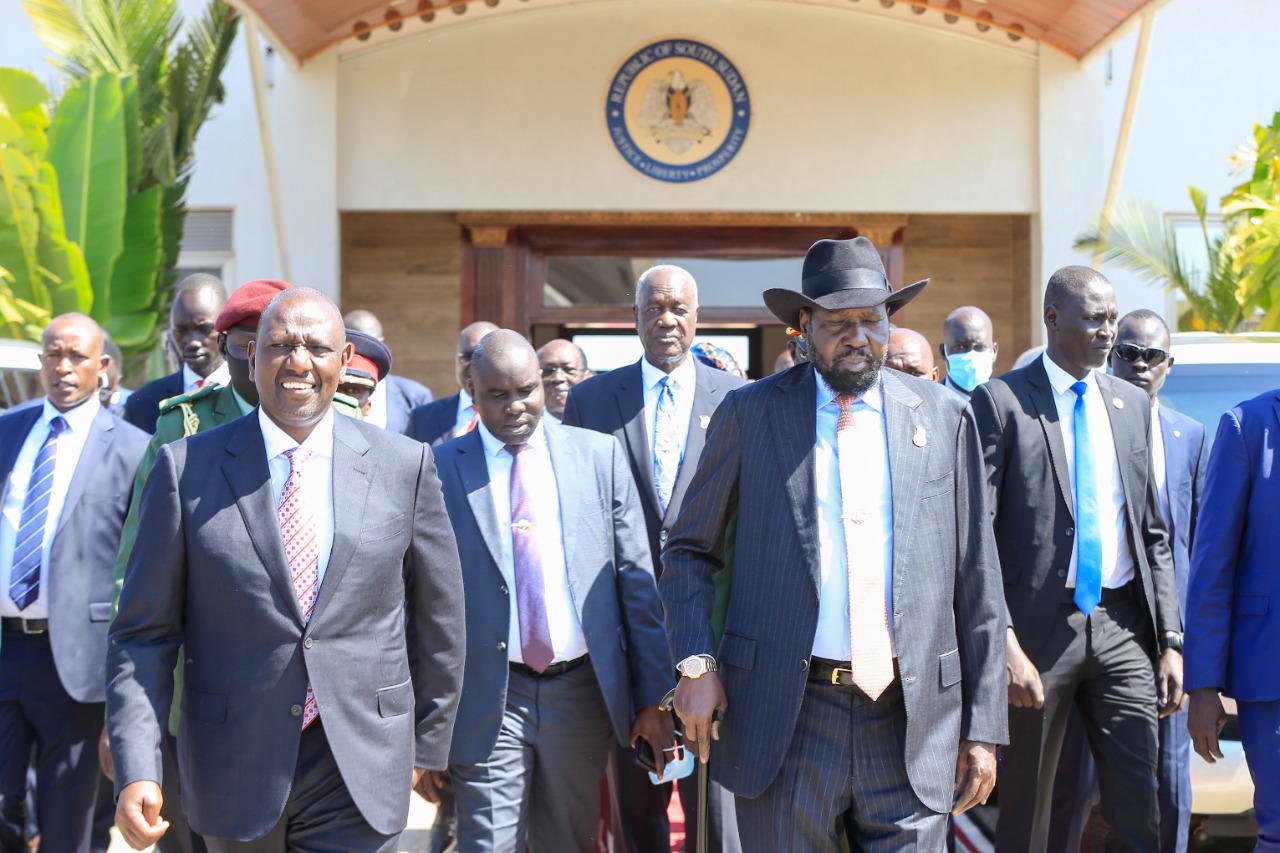 Kenyan President William Ruto in Juba for bilateral talks