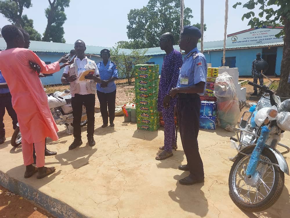 UNDP donates two bikes, 6 analog phones to NBGs police
