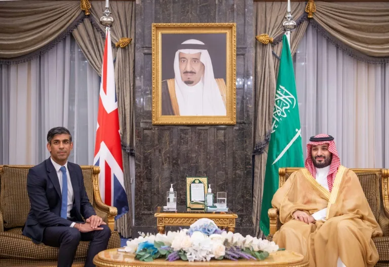 Saudi leader tells British PM attacks on Gaza ‘heinous’