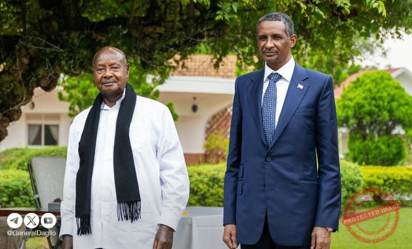 Museveni meets RSF head Hamdan Daglo in Uganda