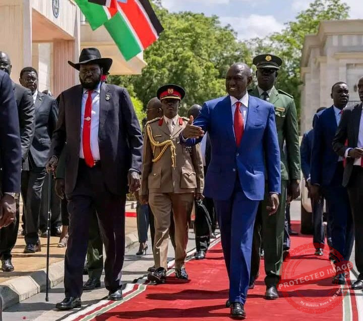 Kenyan President William Ruto arrives in Juba