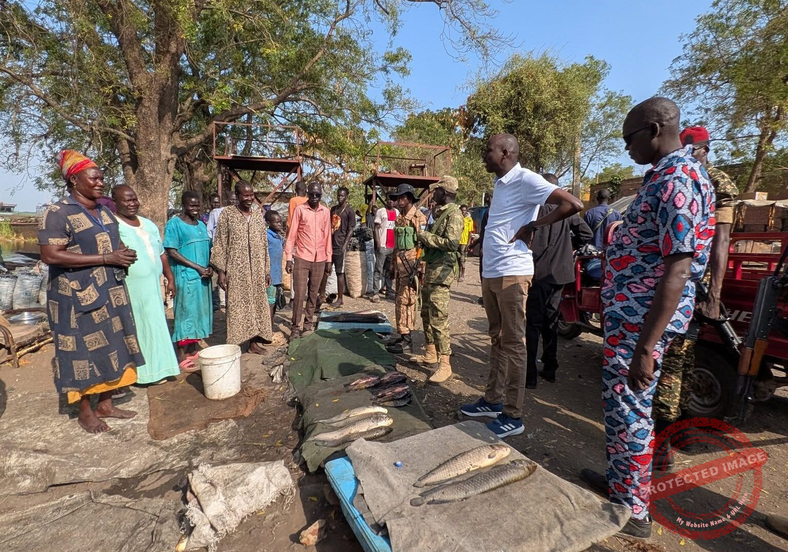 Governor Dollar makes surprise inspection visit to Malakal fish markets