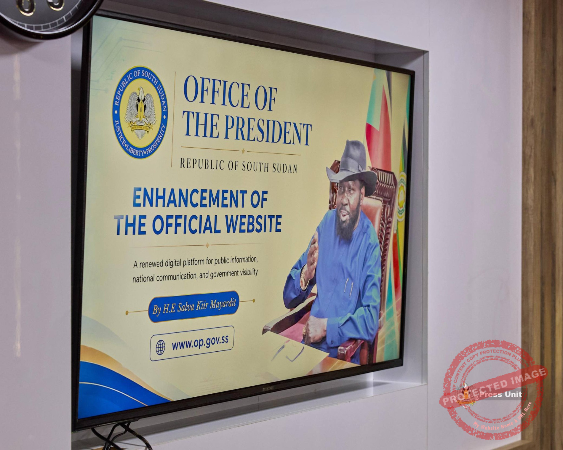 Kiir launches presidential website since independence