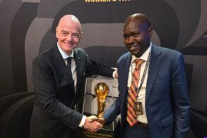 Francis Amin meets Infantino to advance football development